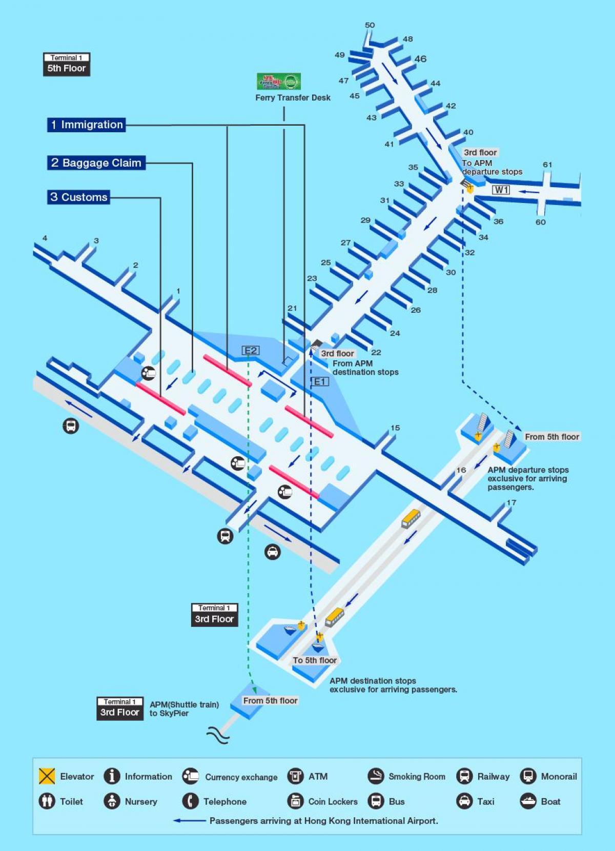 Hong Kong lentokenttä gate kartta