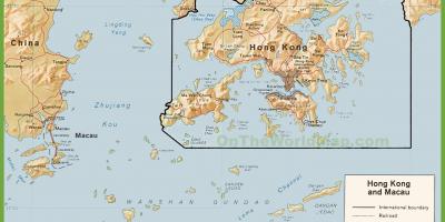 Poliittinen kartta Hong Kong