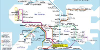 Metro kartta Hong Kong