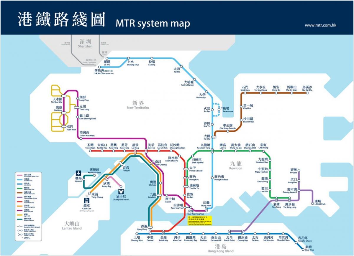 Hong Kong putki kartta