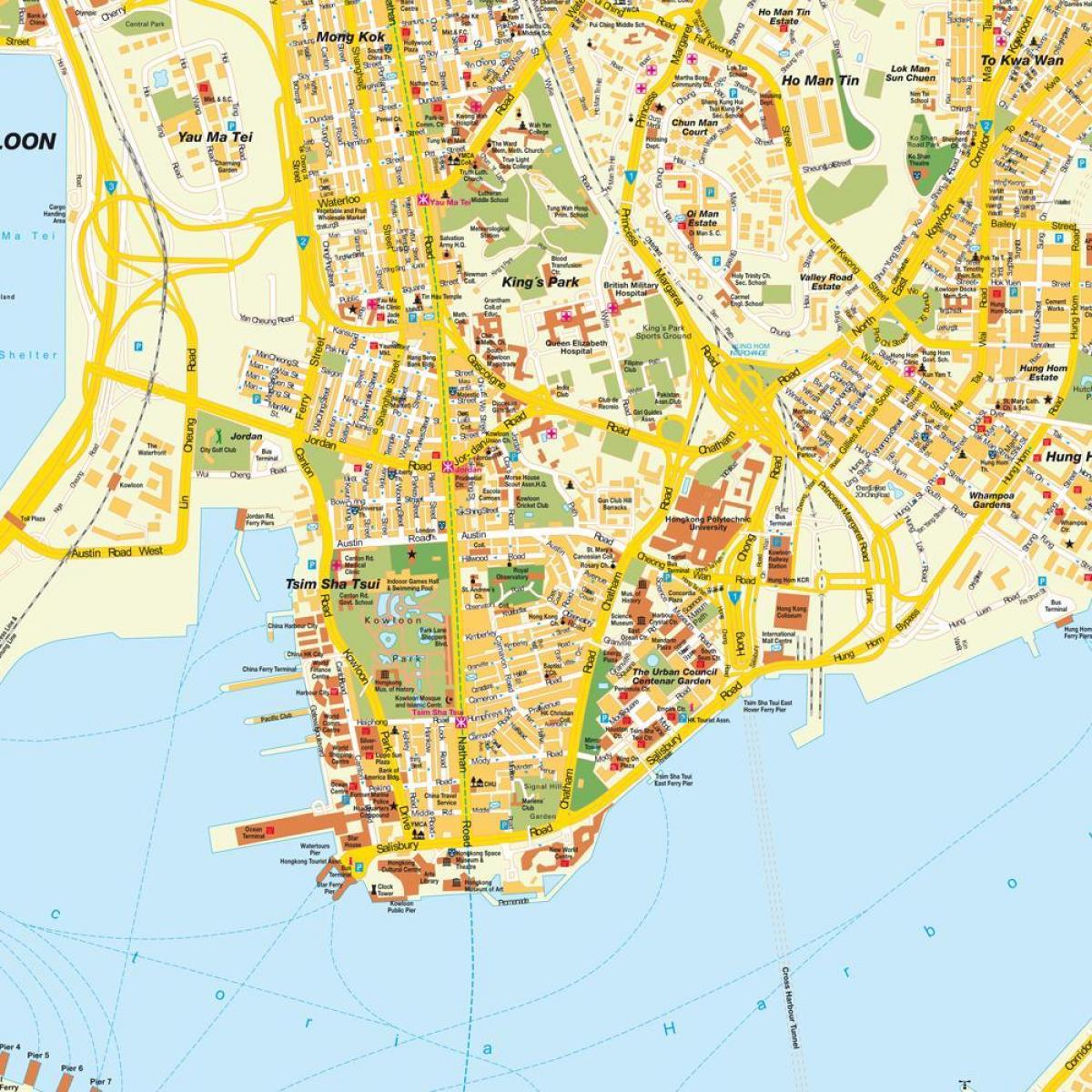 kartta Hong Kong, Kiina