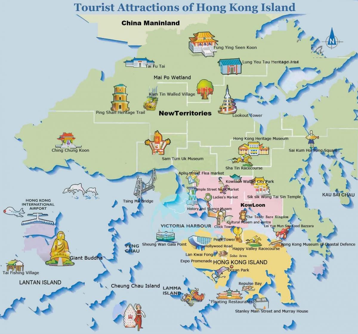 Hongkong kiertue kartta