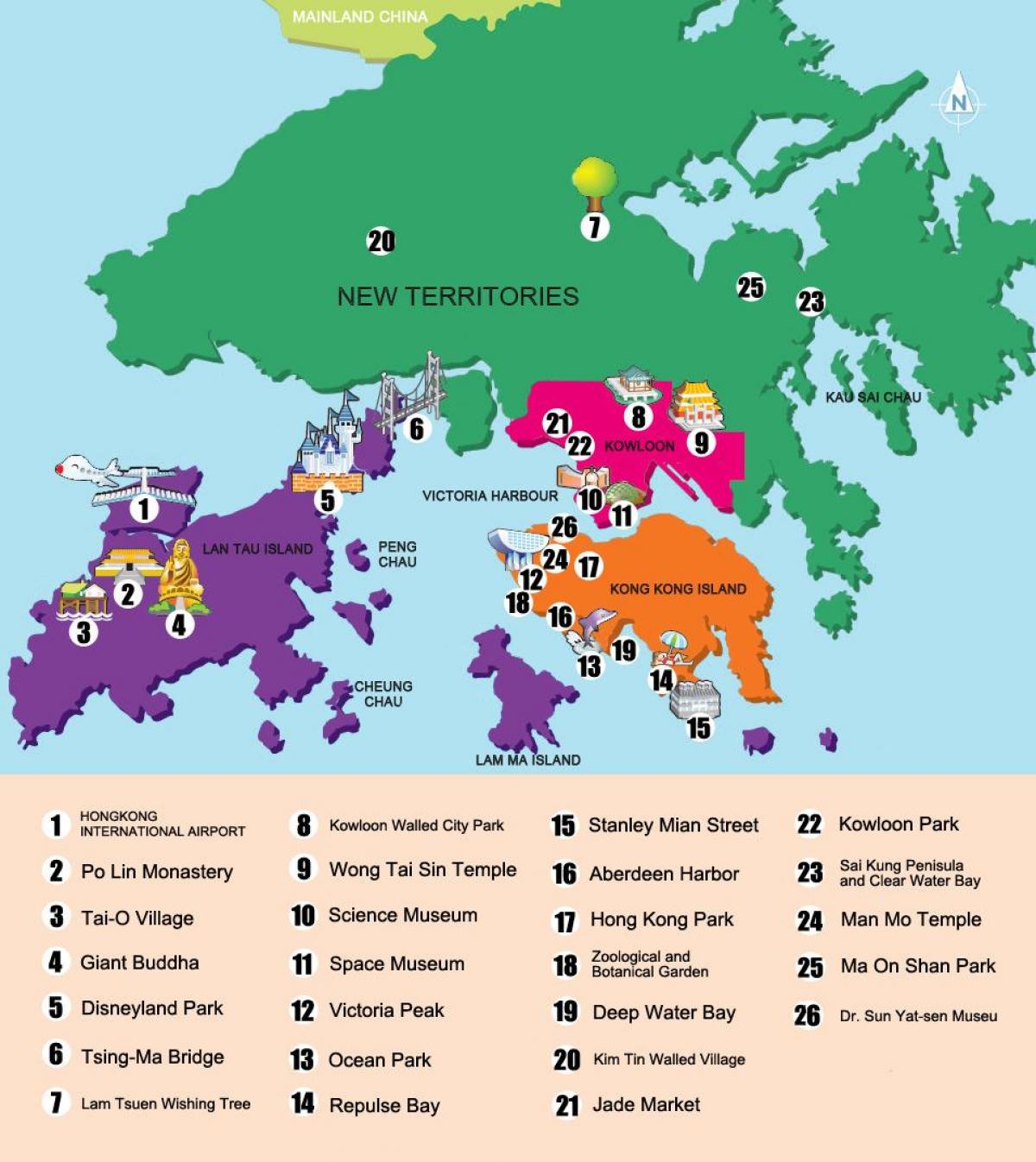 kartta new territories Hong Kong