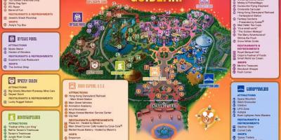 HK Disneyland kartta
