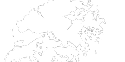 Hong Kong kartta ääriviivat