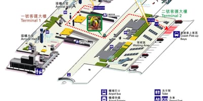 Kartta Hong Kong lentokenttä