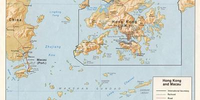 Kartta Hong Kong ja Macao