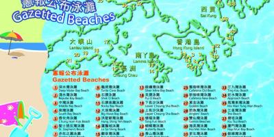 Kartta Hongkongin rannat