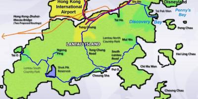 Lantau island Hong Kong kartta